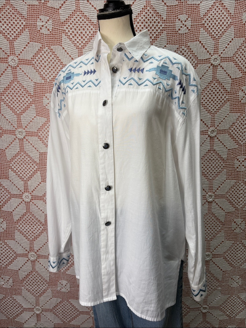 Paris Sport Club Embroidered Western Shirt